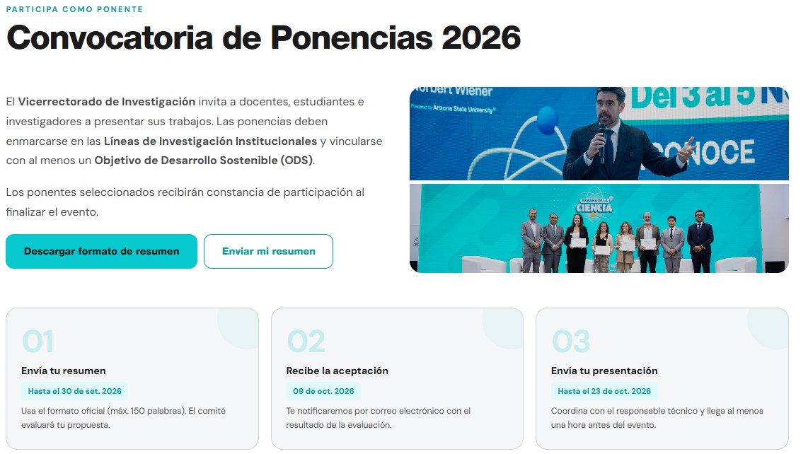 Convocatoria Ponencias