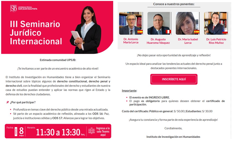 III SEMINARIO JURÍDICO INTERNACIONAL