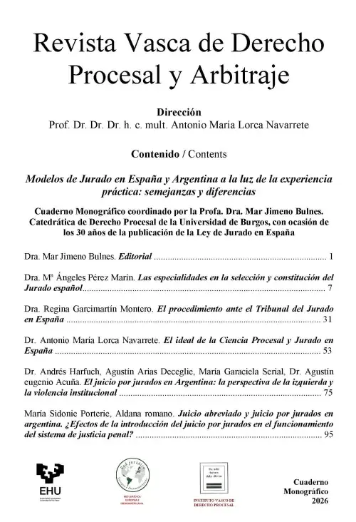 Revista Vasca de Derecho Procesal y Arbitraje