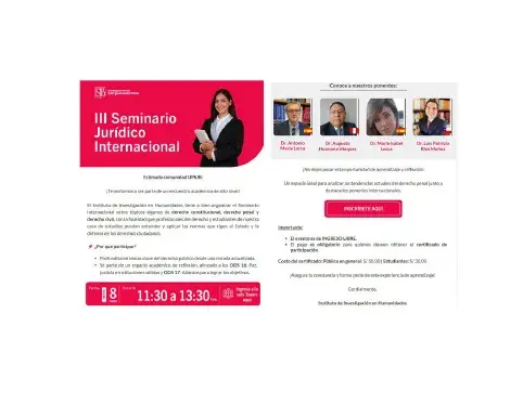 III SEMINARIO JURÍDICO INTERNACIONAL